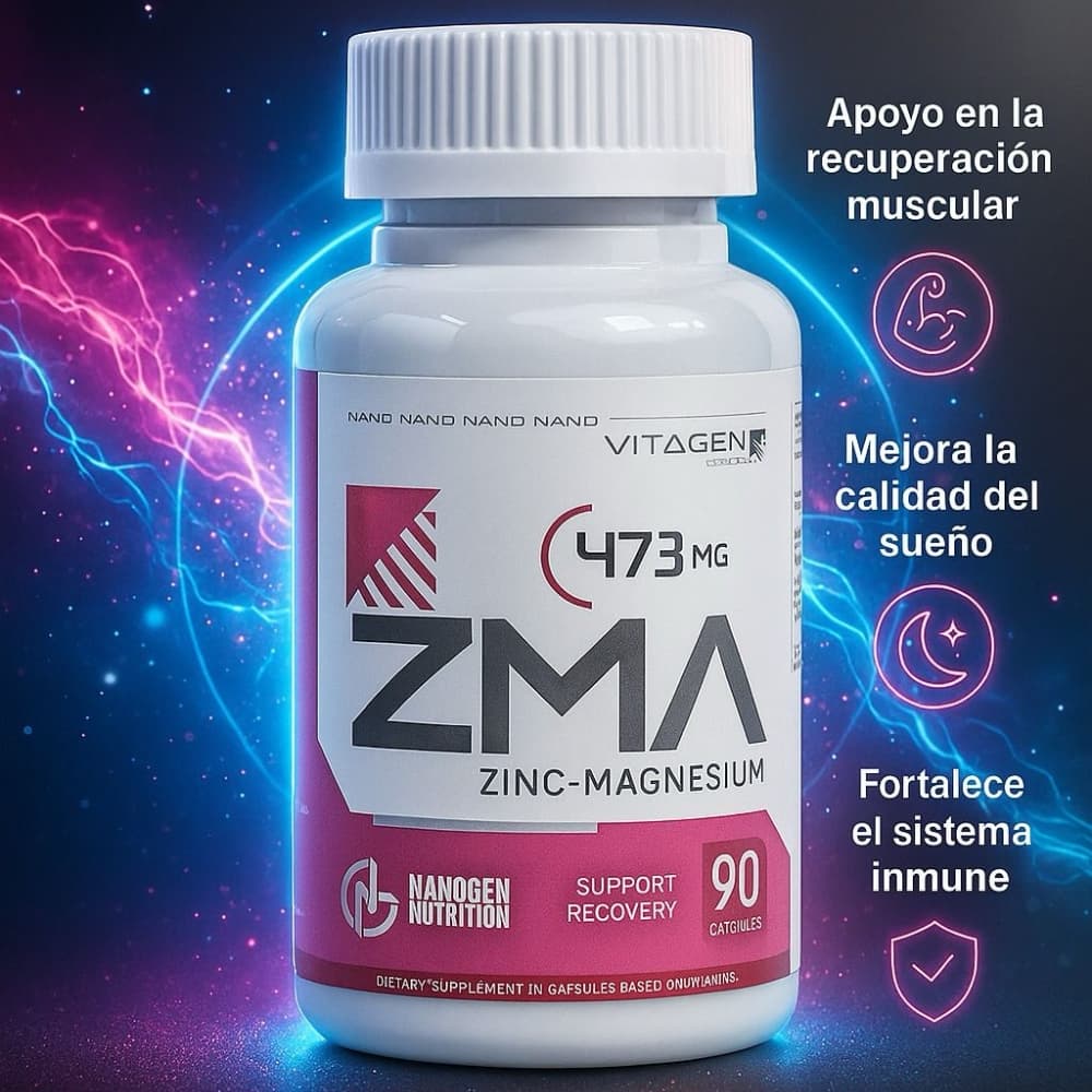 ZMA Nanogen Zinc Magnesio B6 90 Cápsulas