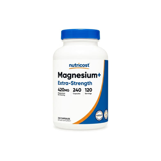 Nutricost Magnesium+ Extra-Strength — 420 mg 240 Cápsulas 120 Servicios
