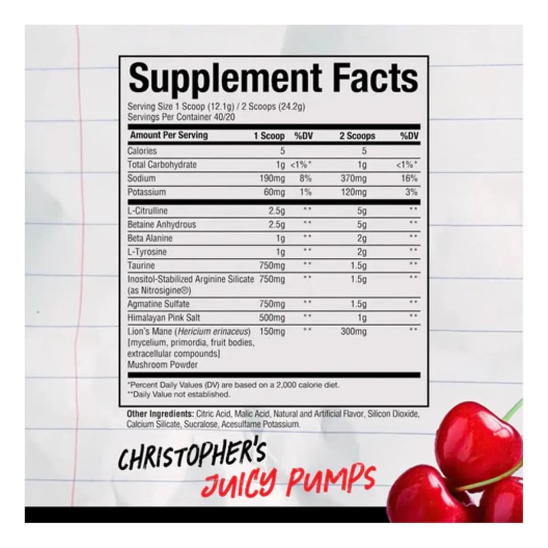 Pump Pre-Entreno Sin Estimulantes Citrulina + Nitrosigine® — Raw Nutrition 474g