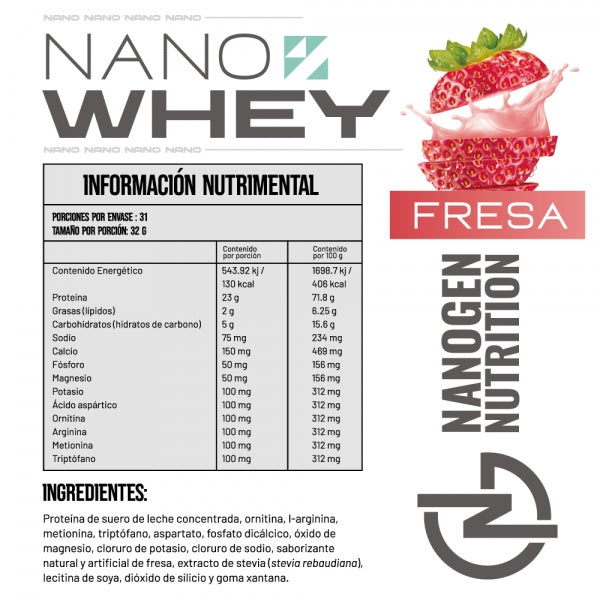 Proteína de Suero Nano Whey Premium 100% Whey
