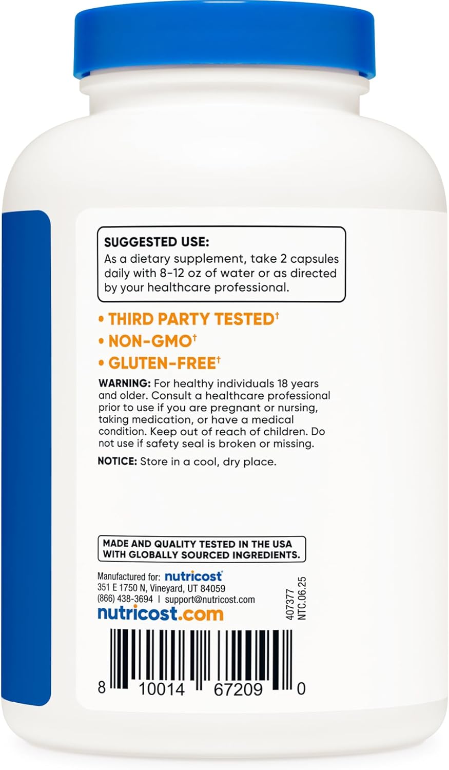 Nutricost Magnesium+ Extra-Strength — 420 mg 240 Cápsulas 120 Servicios