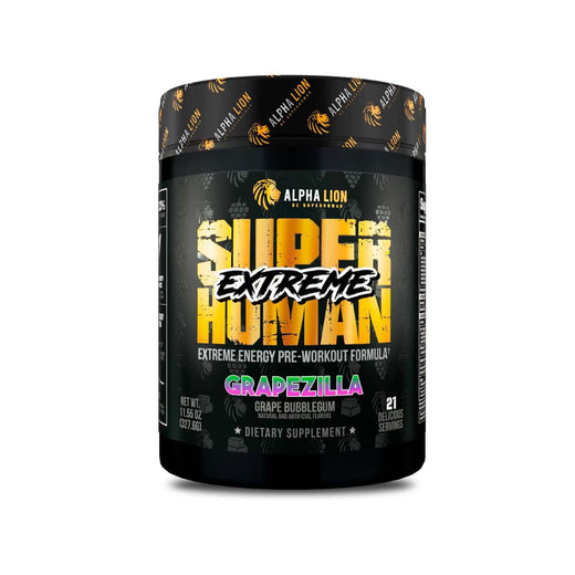 Alpha Lion Superhuman Extreme Grapezilla | Pre-Entreno 4g L-Citrulina + 350mg Cafeína SXT | 21 Servicios