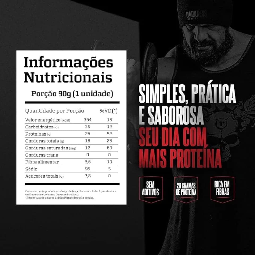 Barra de Proteína Cookies and Cream con Nibs de Cacao 26 g Proteína