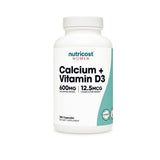 Calcium + Vitamin D3 Nutricost Women 600 mg 180 Cápsulas Veganas