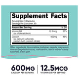 Calcium + Vitamin D3 Nutricost Women 600 mg 180 Cápsulas Veganas