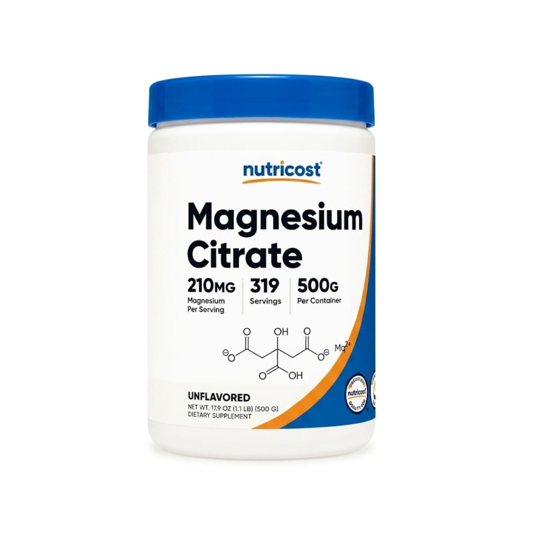 Citrato de Magnesio 210mg en Polvo — Nutricost 500g