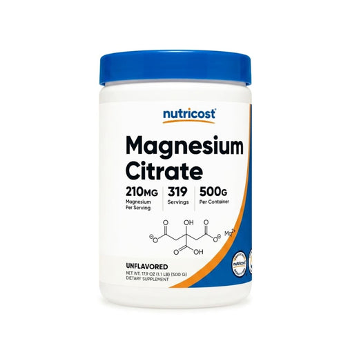 Citrato de Magnesio 210mg en Polvo — Nutricost 500g