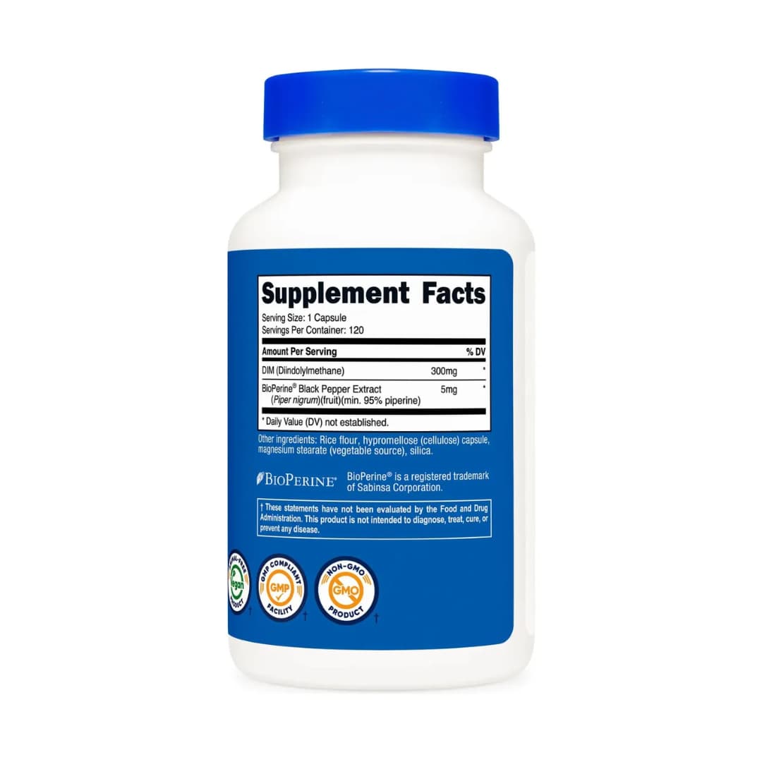 DIM Nutricost — Diindolylmethane 300 mg con BioPerine