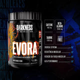 Pre entreno Darkness Évora XT for Extreme Training 400 mg Cafeína 2,000 mg Beta Alanina 300 g