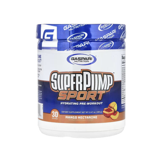 Gaspari Nutrition SuperPump Sport — Pre-Entreno 300 mg Cafeína 3,200 mg Beta Alanina 240 g 30 Servicios