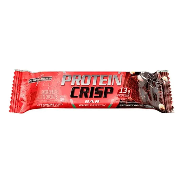 IntegralMédica Protein Crisp Bar — Brownie de Chocolate 13 g Proteína + Vitaminas y Minerales · Caja x12 Unidades (45 g c/u)