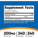 L-Teanina 200 mg en Cápsulas — Nutricost