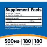 L-Tirosina 500 mg en Cápsulas — Nutricost