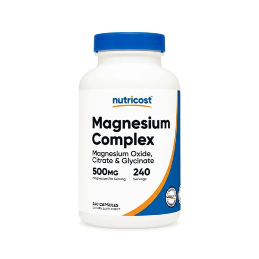 Magnesium Complex Nutricost 500 mg 240 Cápsulas Triple Magnesio