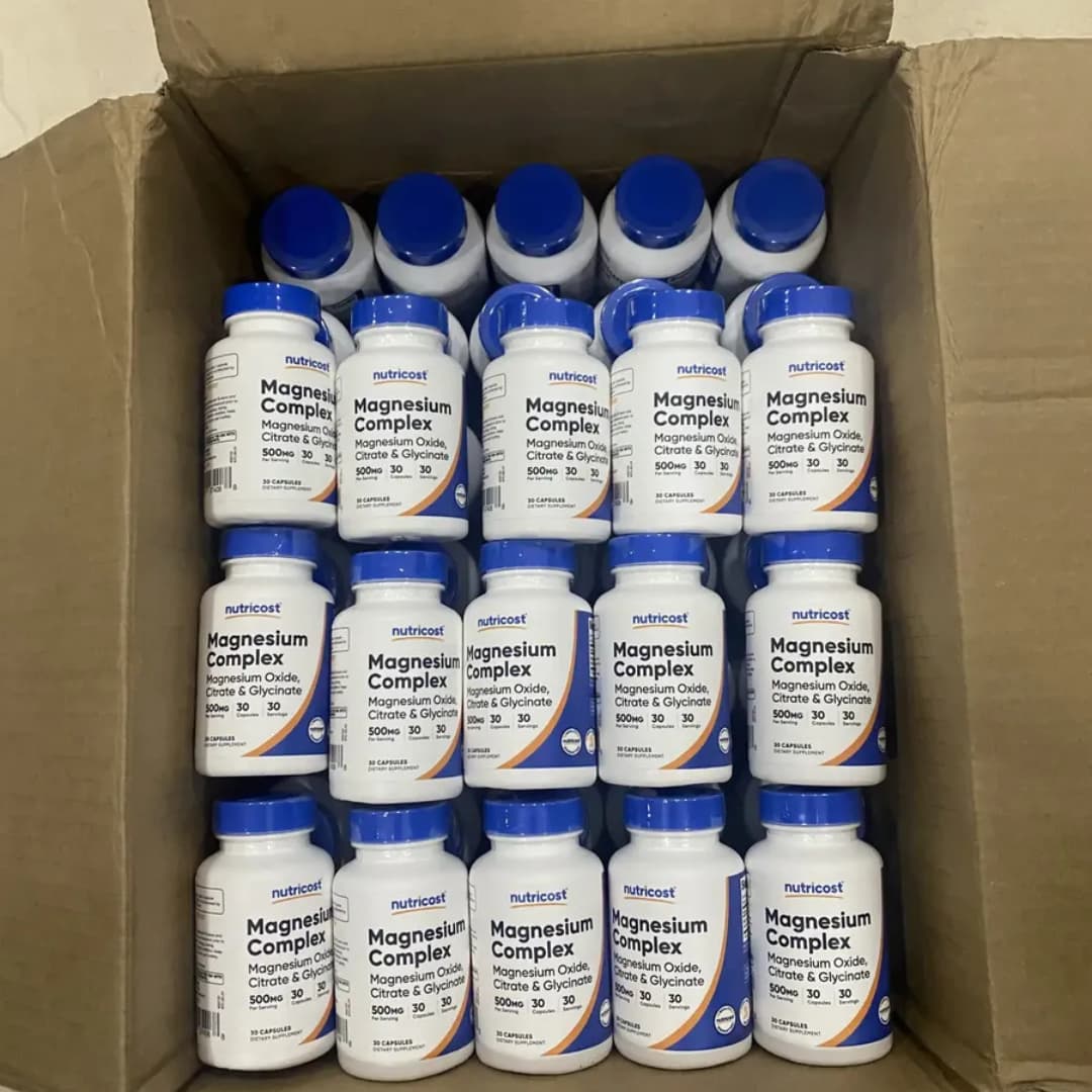 Magnesium Complex Nutricost 500 mg 240 Cápsulas Triple Magnesio