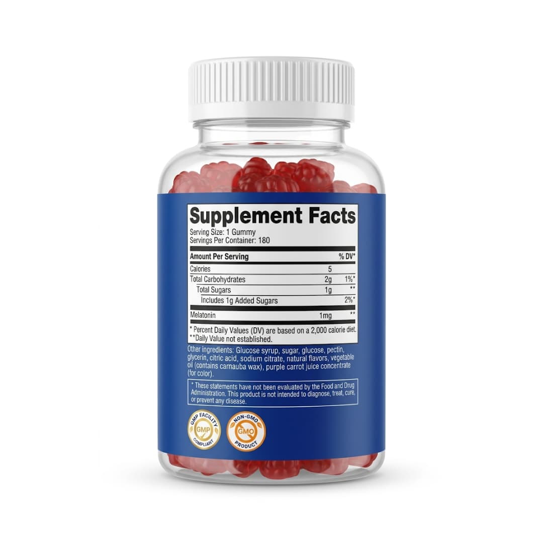 Melatonin Gummies Nutricost — 1 mg Sabor Fresa