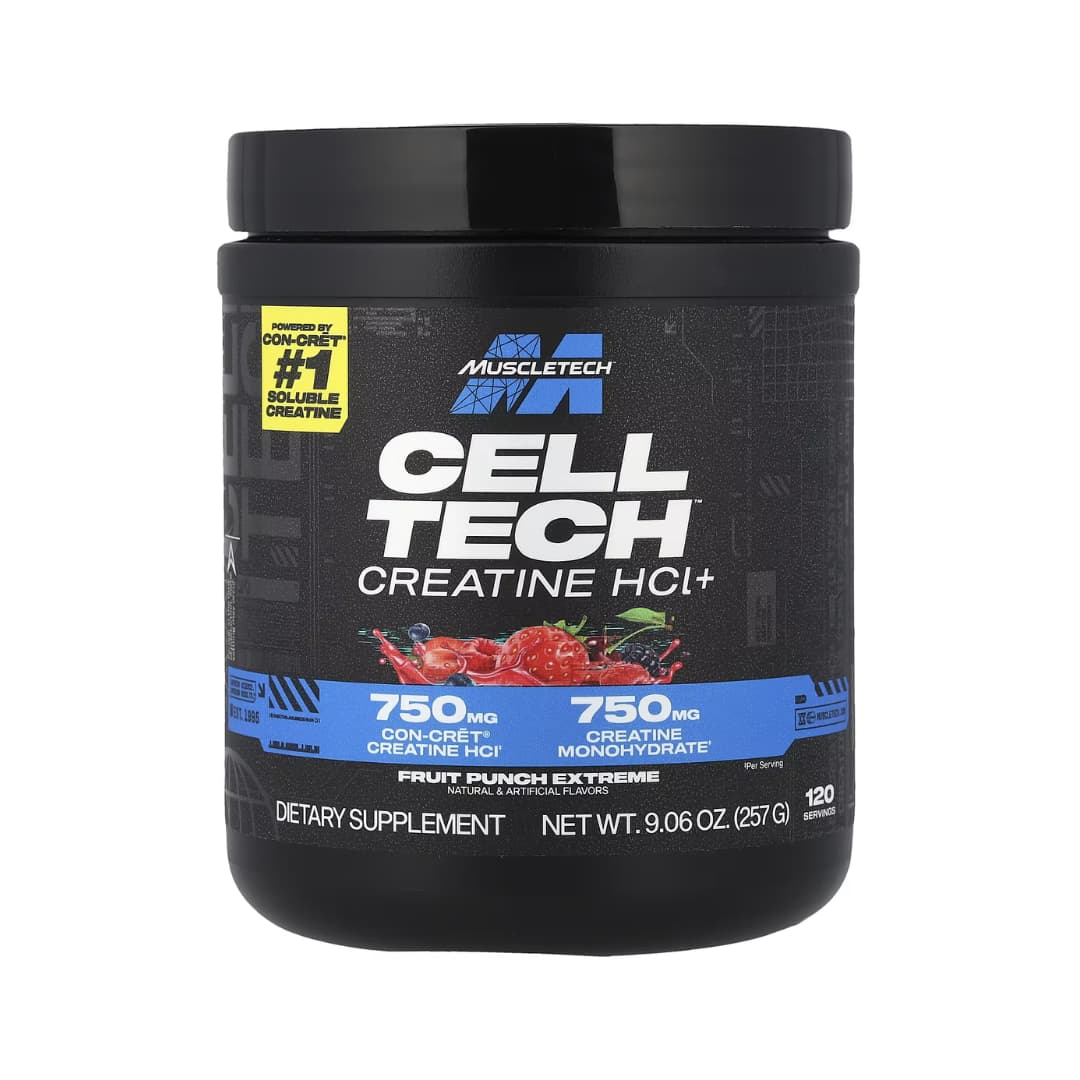 MuscleTech, Cell Tech™ Creatina HCL+, Fruit Punch Extreme, 9.06 oz (257 g) (120 servicios)