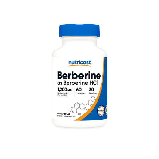 Nutricost Berberine as Berberine HCl — 1,200 mg 60 Cápsulas 30 Servicios
