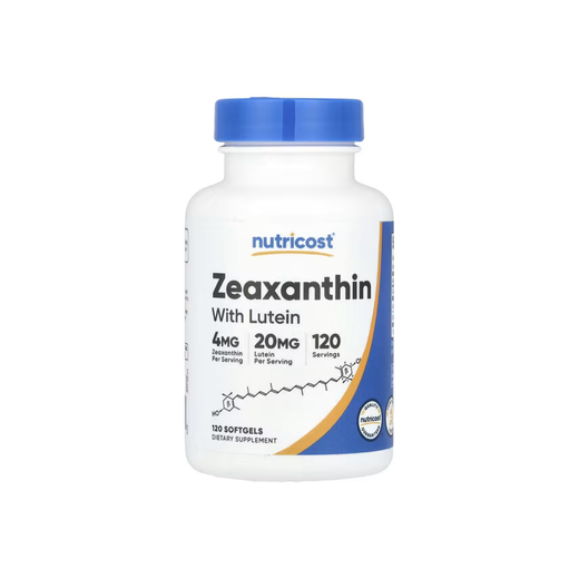 Nutricost Zeaxanthin with Lutein — 20 mg Luteína + 4 mg Zeaxantina 120 Softgels 120 Servicios