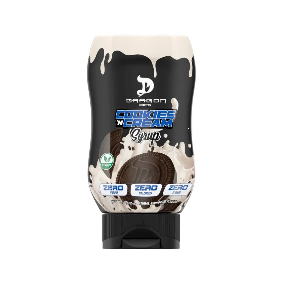 Dragon Dips  Syrup — Sirope de Cookies and cream Zero 335 g