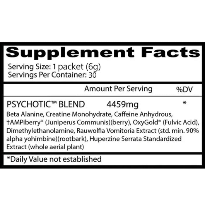 BOLSA PSYCHOTIC SACHETS 30 SOBRES SURTIDOS – INSANE LABZ