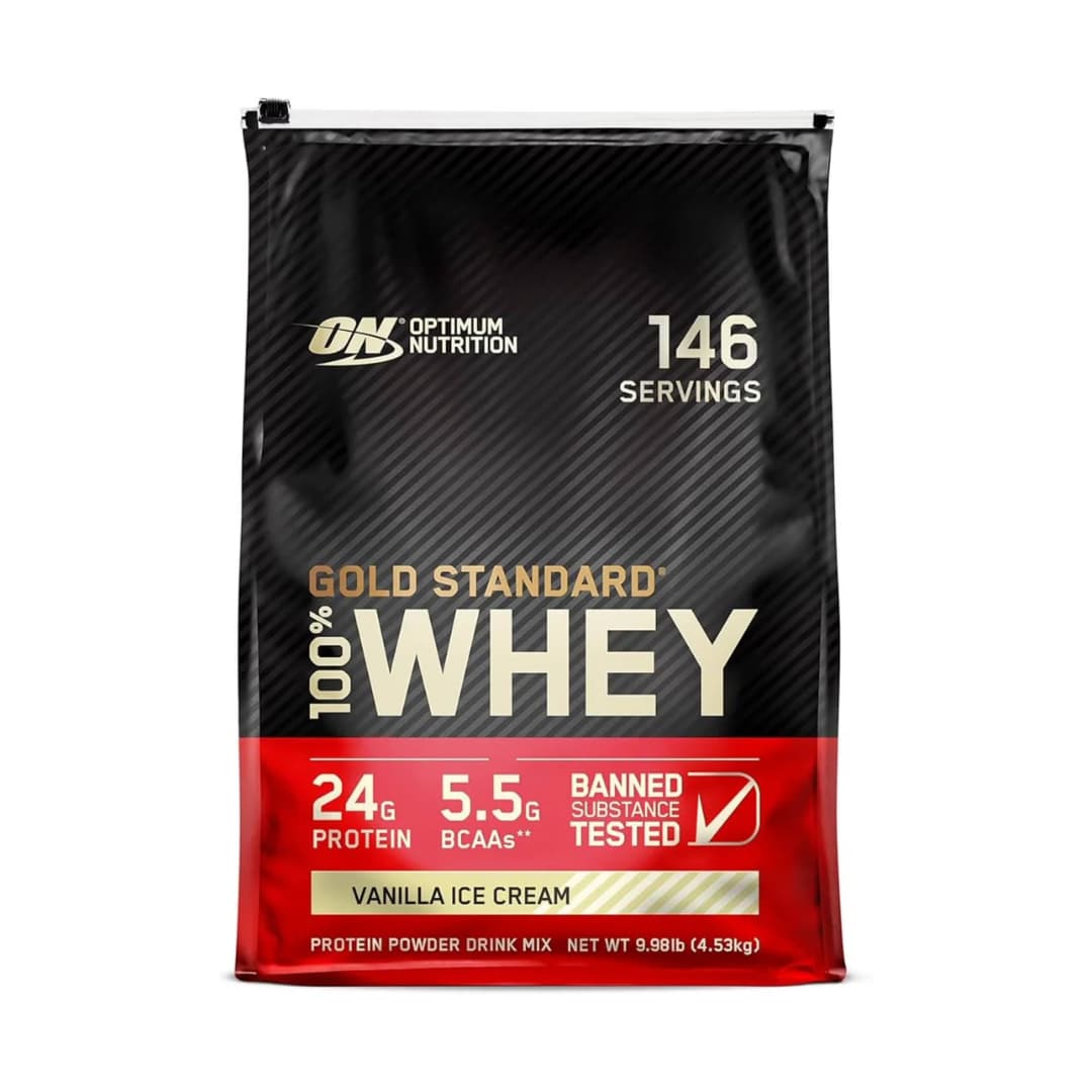 WHEY 100% GOLD STANDARD OPTIMUM NUTRITION 149 SERVICIOS 10LBS. (4.53 KG)