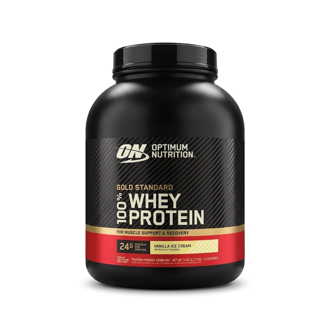 WHEY GOLD STANDARD OPTIMUM NUTRITION 74 SERVIDAS 5LBS (2.22KG)